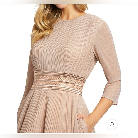 Ieena for Mac Duggal Rose Gold Shimmering Long 30700 - Picture 4 of 6